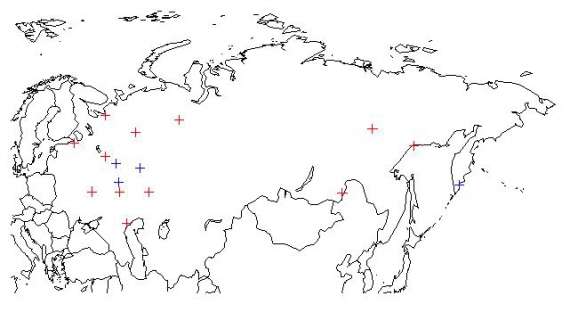 Ewolucja rosyjskiej sieci meteorologicznej (1850) Ewolucja rosyjskiej sieci meteorologicznej (1850)