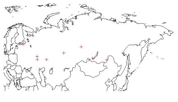 Ewolucja rosyjskiej sieci meteorologicznej (1875) Ewolucja rosyjskiej sieci meteorologicznej (1875)