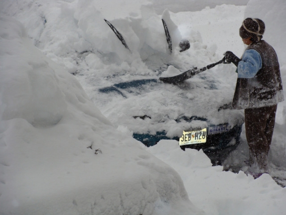 Odśnieżanie po "Snowmageddon" w stanie Maryland,