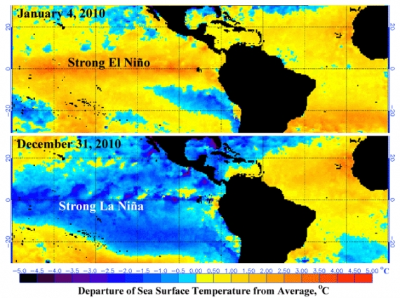 Dramatyczna zmiana temperatury Ocean Spokojnego