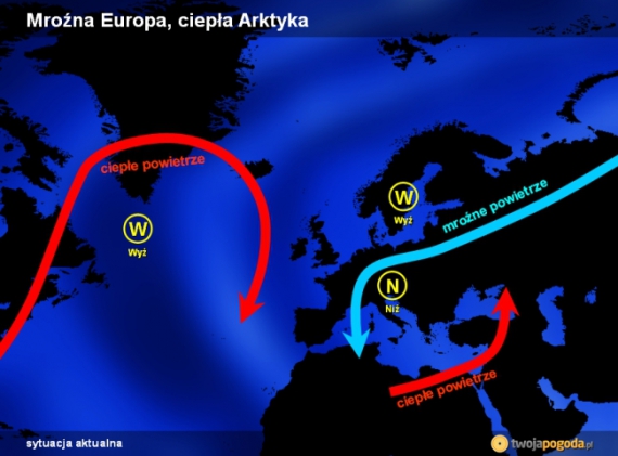 Przyczyna mroźnej zimy w Europie Przyczyna mroźnej zimy w Europie