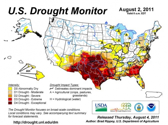 susze w USA susze w USA
