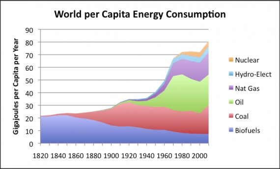 Światowe zużycie energii per capita