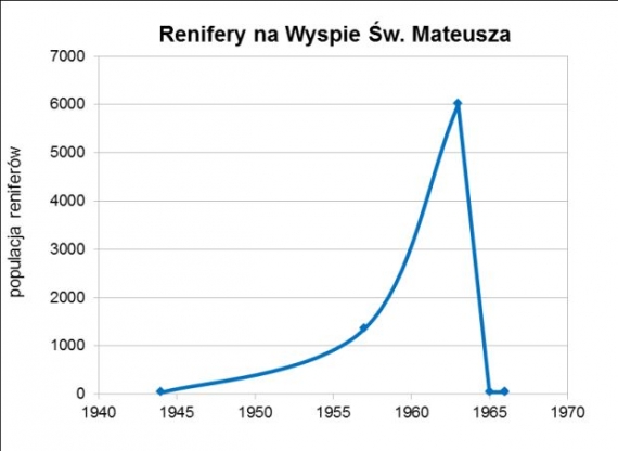 Renifery na Wyspie Św. Mateusza