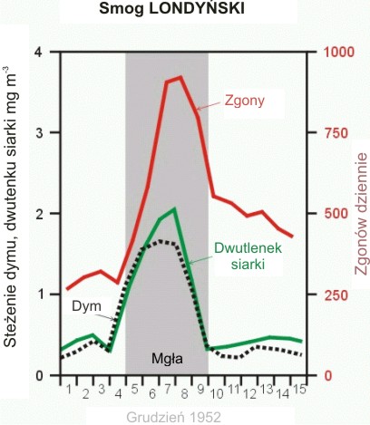 Ofiary smogu w Londynie