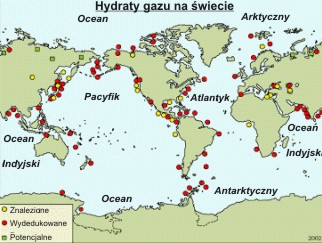 Występowanie hydratów metanu