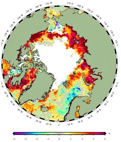 Odchylenia temperatury wody