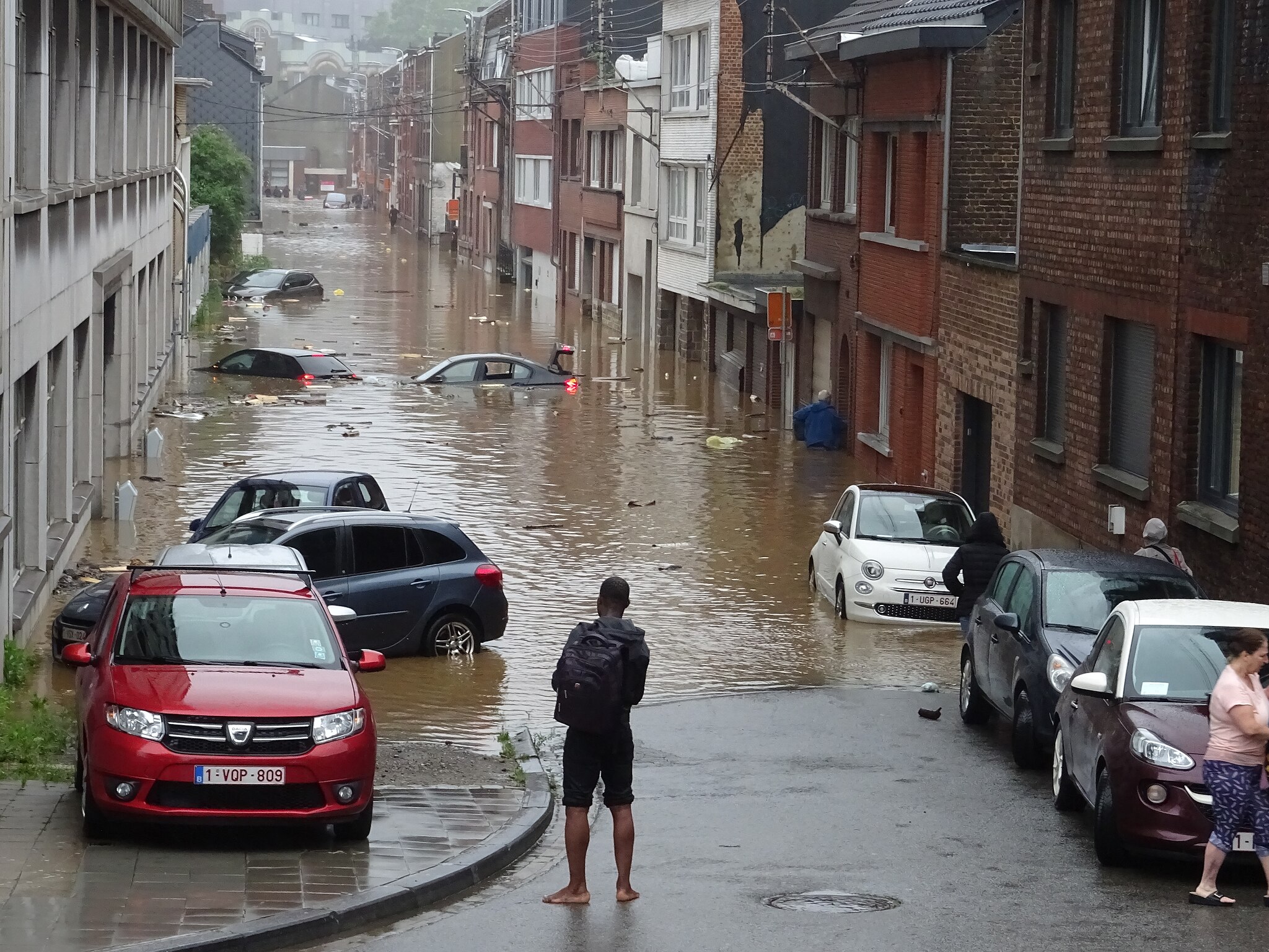 Powódź w Belgii w 2021 r. Źródło: Xofc, CC BY-SA 4.0, Wikimedia Commons.
