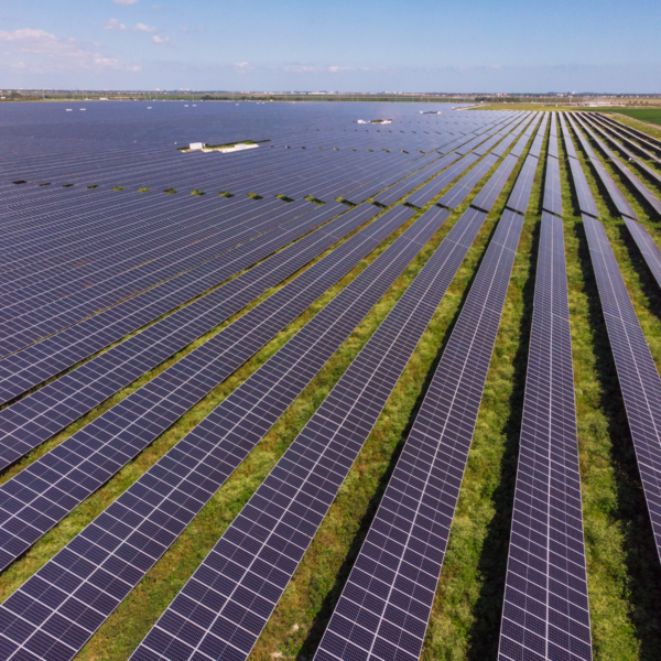 Czysta energia to m.in. widoczne na zdjęciu farmy słoneczne.