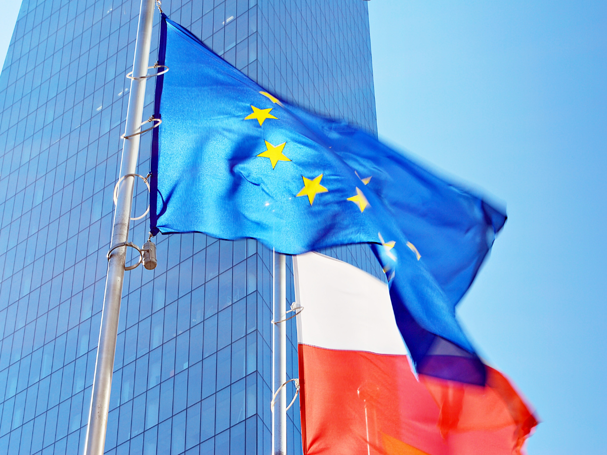 Flaga UE i Polski