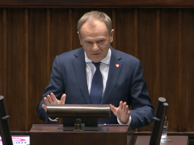 Donald Tusk podczas expose.