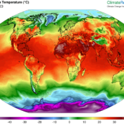 Temperatury na świecie z 04 lipca 2023 r. Źródło: ClimateReanalyzer.